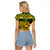 Custom South Africa Rugby Raglan Cropped T Shirt Go Springboks African Pattern - Wonder Print Shop