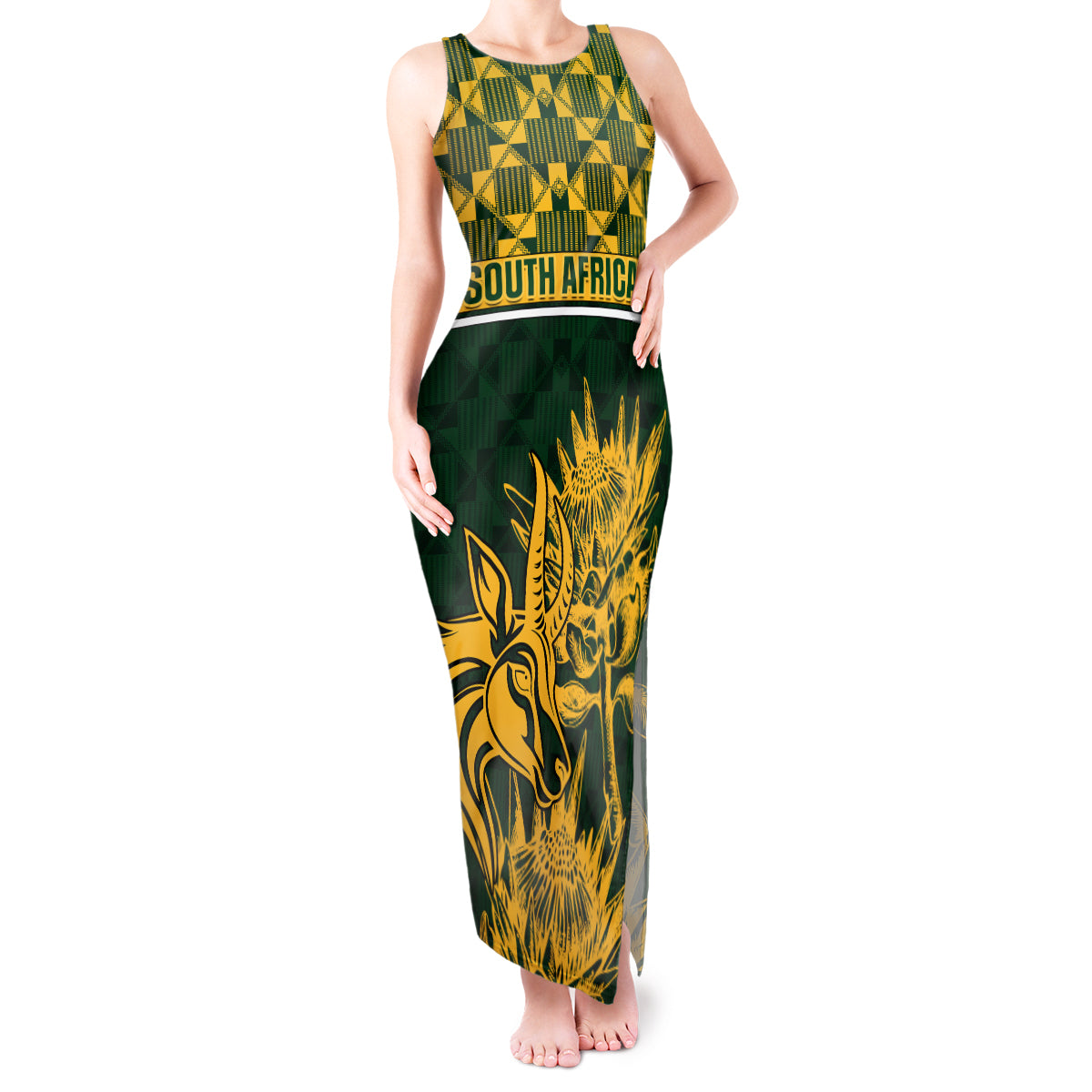 custom-south-africa-rugby-tank-maxi-dress-go-springboks-african-pattern