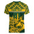 Custom South Africa Rugby Women V Neck T Shirt Go Springboks African Pattern - Wonder Print Shop