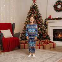 Hawaii Turtles Pattern Special Blue Christmas Pajama Set - Wonder Print Shop