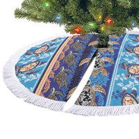 Hawaii Turtles Pattern Special Blue Tree Skirt - Wonder Print Shop