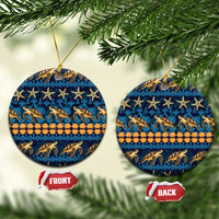 Hawaii Turtles Starfish Unique Pattern Ceramic Ornament - Wonder Print Shop