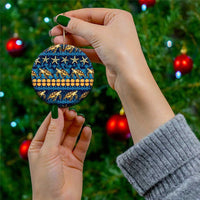 Hawaii Turtles Starfish Unique Pattern Ceramic Ornament - Wonder Print Shop