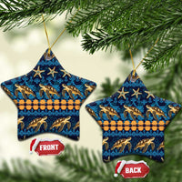 Hawaii Turtles Starfish Unique Pattern Ceramic Ornament - Wonder Print Shop