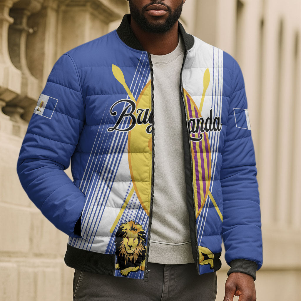 Personalised Buganda Bomber Puffer Jacket Ekitiibwa kya Buganda