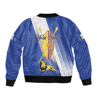 Personalised Buganda Sleeve Zip Bomber Jacket Ekitiibwa kya Buganda