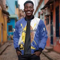 Personalised Buganda Sleeve Zip Bomber Jacket Ekitiibwa kya Buganda