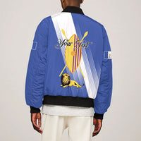 Personalised Buganda Sleeve Zip Bomber Jacket Ekitiibwa kya Buganda