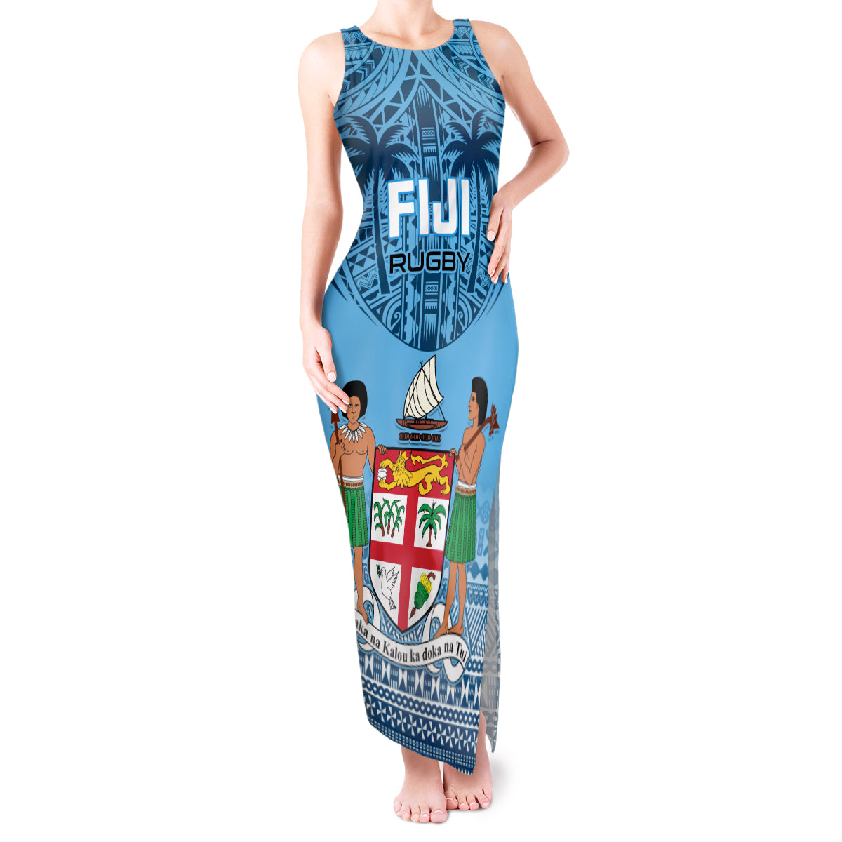 Fiji Rugby Tank Maxi Dress Fijian Go 2023 World Cup - Wonder Print Shop