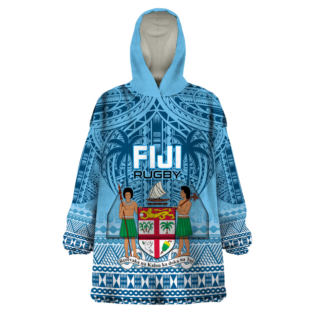 Fiji Rugby Wearable Blanket Hoodie Fijian Go 2023 World Cup - Wonder Print Shop