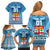 Custom Fiji Rugby Family Matching Off Shoulder Short Dress and Hawaiian Shirt Fijian Go 2023 World Cup - Wonder Print Shop