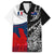 Custom New Zealand And France Rugby Family Matching Off Shoulder Long Sleeve Dress and Hawaiian Shirt XV de France Kiwi Silver Fern 2023 World Cup - Wonder Print Shop