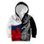 Custom New Zealand And France Rugby Kid Hoodie XV de France Kiwi Silver Fern 2023 World Cup - Wonder Print Shop