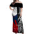 Custom New Zealand And France Rugby Off Shoulder Maxi Dress XV de France Kiwi Silver Fern 2023 World Cup - Wonder Print Shop