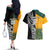 Custom New Zealand And Australia Rugby Couples Matching Off The Shoulder Long Sleeve Dress and Hawaiian Shirt Wallabies Kiwi Silver Fern 2023 World Cup - Wonder Print Shop