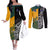 custom-new-zealand-and-ausrtralia-rugby-couples-matching-off-the-shoulder-long-sleeve-dress-and-long-sleeve-button-shirts-wallabies-kiwi-silver-fern-2023-world-cup