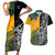 Custom New Zealand And Australia Rugby Couples Matching Short Sleeve Bodycon Dress and Hawaiian Shirt Wallabies Kiwi Silver Fern 2023 World Cup - Wonder Print Shop