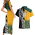 Custom New Zealand And Australia Rugby Couples Matching Short Sleeve Bodycon Dress and Hawaiian Shirt Wallabies Kiwi Silver Fern 2023 World Cup - Wonder Print Shop