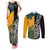 Custom New Zealand And Australia Rugby Couples Matching Tank Maxi Dress and Long Sleeve Button Shirts Wallabies Kiwi Silver Fern 2023 World Cup - Wonder Print Shop