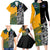 Custom New Zealand And Australia Rugby Family Matching Long Sleeve Bodycon Dress and Hawaiian Shirt Wallabies Kiwi Silver Fern 2023 World Cup - Wonder Print Shop