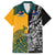 Custom New Zealand And Australia Rugby Family Matching Long Sleeve Bodycon Dress and Hawaiian Shirt Wallabies Kiwi Silver Fern 2023 World Cup - Wonder Print Shop