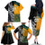 Custom New Zealand And Australia Rugby Family Matching Off Shoulder Long Sleeve Dress and Hawaiian Shirt Wallabies Kiwi Silver Fern 2023 World Cup - Wonder Print Shop