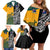 Custom New Zealand And Australia Rugby Family Matching Off Shoulder Short Dress and Hawaiian Shirt Wallabies Kiwi Silver Fern 2023 World Cup - Wonder Print Shop