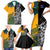 Custom New Zealand And Australia Rugby Family Matching Short Sleeve Bodycon Dress and Hawaiian Shirt Wallabies Kiwi Silver Fern 2023 World Cup - Wonder Print Shop