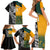 Custom New Zealand And Australia Rugby Family Matching Short Sleeve Bodycon Dress and Hawaiian Shirt Wallabies Kiwi Silver Fern 2023 World Cup - Wonder Print Shop