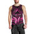 Personalised Pink Out Men Tank Top Breast Cancer Awareness Polynesian Pattern Black Version - Wonder Print Shop