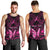 Personalised Pink Out Men Tank Top Breast Cancer Awareness Polynesian Pattern Black Version - Wonder Print Shop