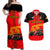 Personalised Carlos Sainz 55 Couples Matching Off Shoulder Maxi Dress and Hawaiian Shirt 2023 Singapore GP - Wonder Print Shop