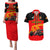 Personalised Carlos Sainz 55 Couples Matching Puletasi Dress and Hawaiian Shirt 2023 Singapore GP - Wonder Print Shop