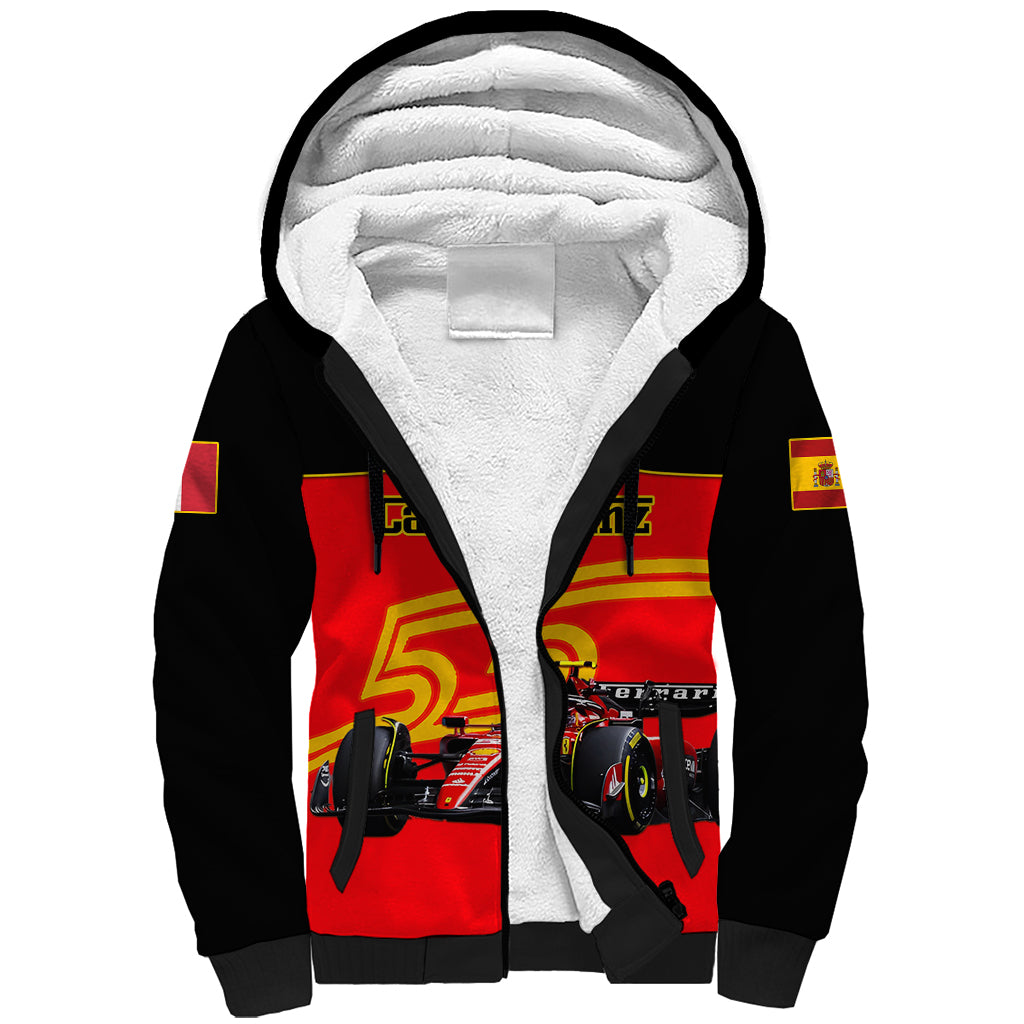 Personalised Carlos Sainz 55 Sherpa Hoodie 2023 Singapore GP - Wonder Print Shop