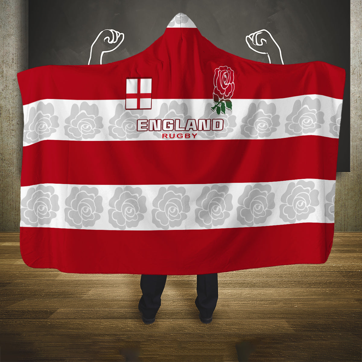 custom-england-rugby-hooded-blanket-the-red-rose-champion-world-cup-2023