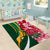 Custom South Africa and England Rugby Area Rug The Red Rose Protea Pattern - Wonder Print Shop