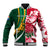 Custom South Africa and England Rugby Baseball Jacket The Red Rose Protea Pattern - Wonder Print Shop