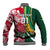 Custom South Africa and England Rugby Baseball Jacket The Red Rose Protea Pattern - Wonder Print Shop