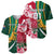 Custom South Africa and England Rugby Baseball Jersey The Red Rose Protea Pattern - Wonder Print Shop