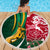 Custom South Africa and England Rugby Beach Blanket The Red Rose Protea Pattern - Wonder Print Shop