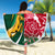 Custom South Africa and England Rugby Beach Blanket The Red Rose Protea Pattern - Wonder Print Shop