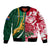 Custom South Africa and England Rugby Bomber Jacket The Red Rose Protea Pattern - Wonder Print Shop