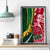 Custom South Africa and England Rugby Canvas Wall Art The Red Rose Protea Pattern - Wonder Print Shop