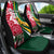 Custom South Africa and England Rugby Car Seat Cover The Red Rose Protea Pattern - Wonder Print Shop