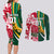 Custom South Africa and England Rugby Couples Matching Long Sleeve Bodycon Dress and Long Sleeve Button Shirt The Red Rose Protea Pattern - Wonder Print Shop