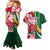 Custom South Africa and England Rugby Couples Matching Mermaid Dress and Hawaiian Shirt The Red Rose Protea Pattern - Wonder Print Shop