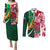 Custom South Africa and England Rugby Couples Matching Puletasi Dress and Long Sleeve Button Shirt The Red Rose Protea Pattern - Wonder Print Shop