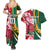 Custom South Africa and England Rugby Couples Matching Summer Maxi Dress and Hawaiian Shirt The Red Rose Protea Pattern - Wonder Print Shop