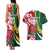 Custom South Africa and England Rugby Couples Matching Tank Maxi Dress and Hawaiian Shirt The Red Rose Protea Pattern - Wonder Print Shop