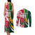 Custom South Africa and England Rugby Couples Matching Tank Maxi Dress and Long Sleeve Button Shirt The Red Rose Protea Pattern - Wonder Print Shop